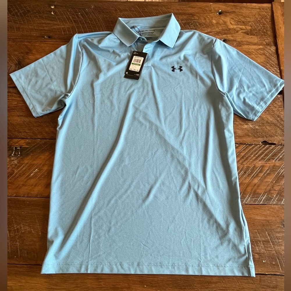 Under Armour Polo Light Blue Large Tall L
